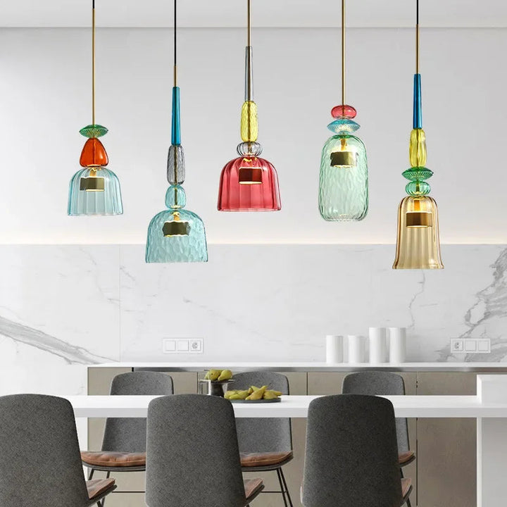 Justerbar färgglad pendellampa