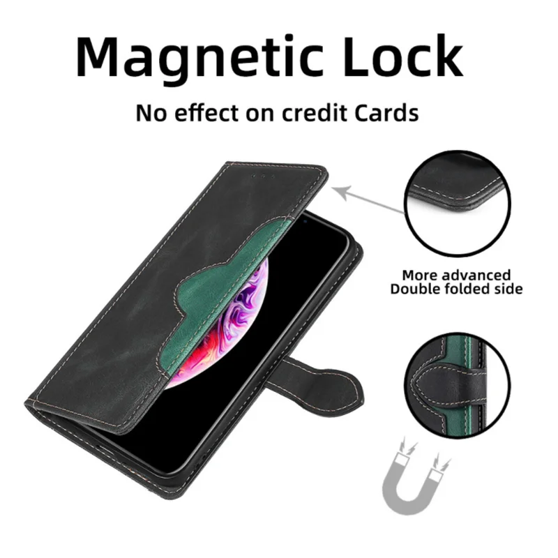 LuxurCase | Magnetiskt läderfodral för iPhone med korthållare