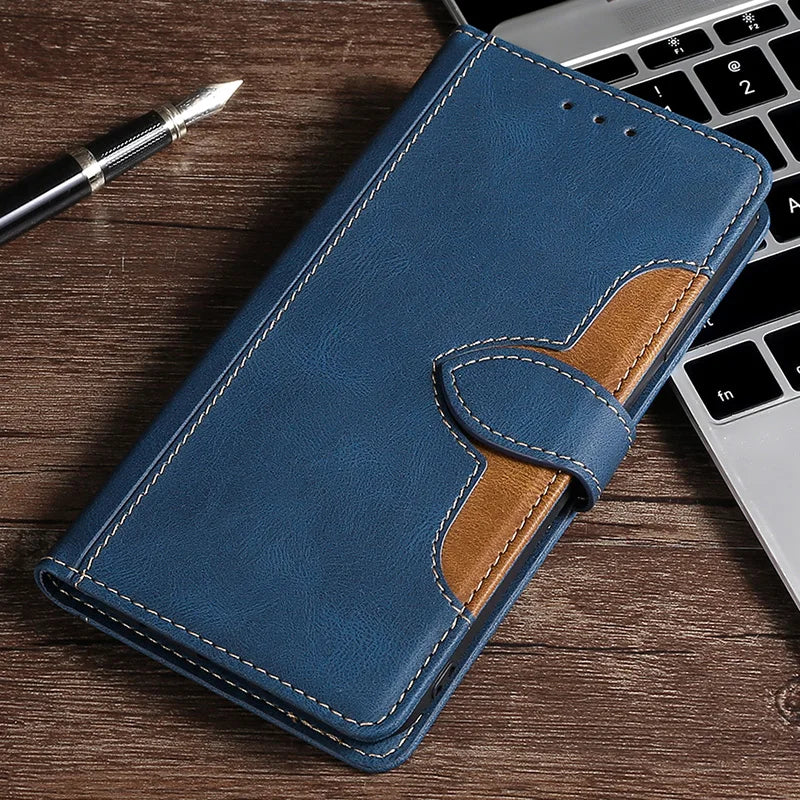 LuxurCase | Magnetiskt läderfodral för iPhone med korthållare
