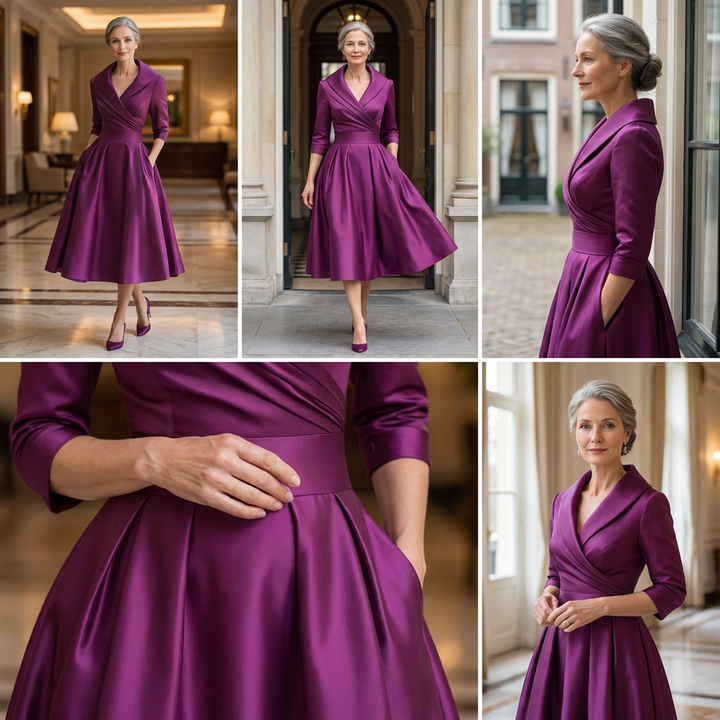 Midiklänning för dam | Elegant och tidlös A-linjestil