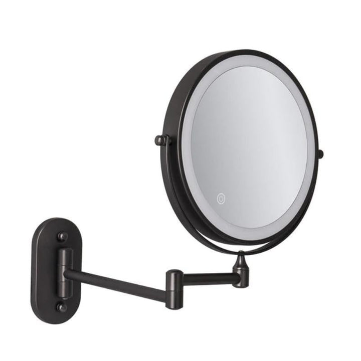 LumiReflect Premium LED sminkspegel | Uppladdningsbar förstoringsspegel för väggmontering med justerbar belysning