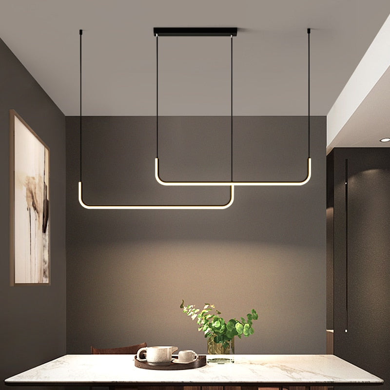 Arisha Modern LED-taklampa i Guld/Svart Metall för Matsal/Vardagsrum