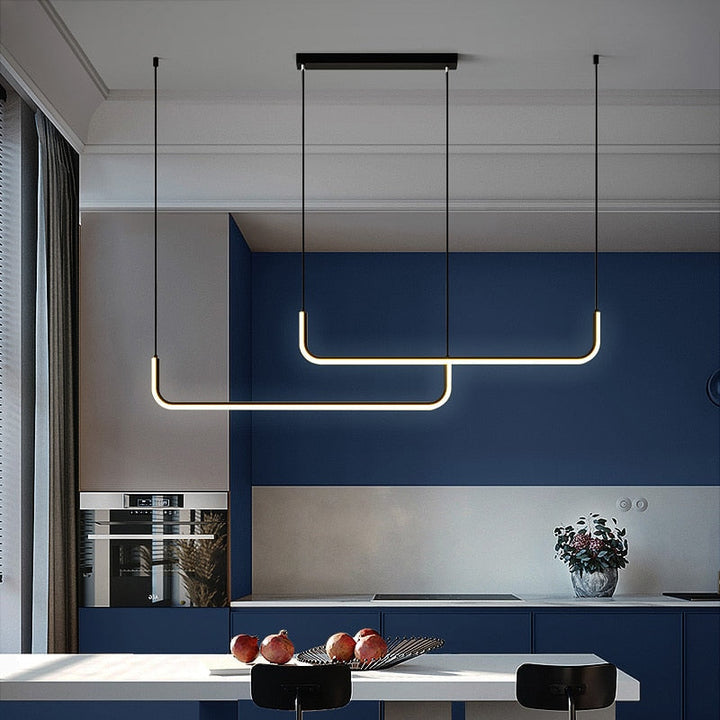 Arisha Modern LED-taklampa i Guld/Svart Metall för Matsal/Vardagsrum