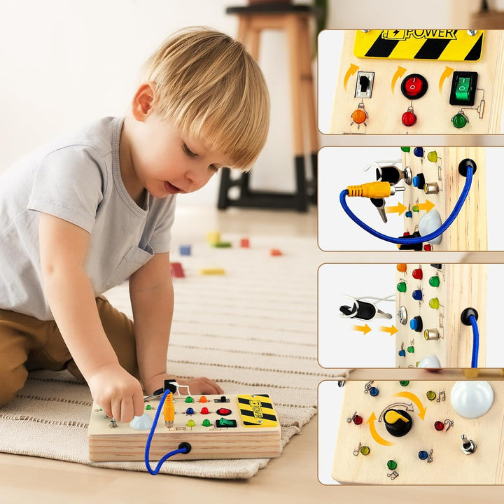 Montessori LED-aktivitetsbräda – lär dig genom lek