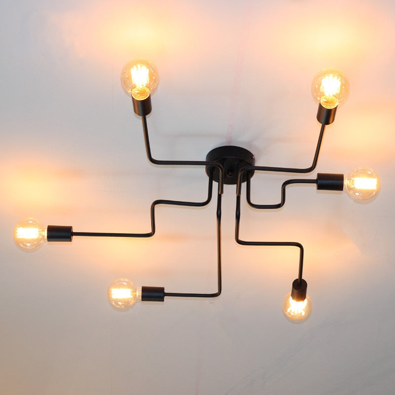 Silva Vintage LED-taklampa i industriell stil för vardagsrum, metall, 5 färger