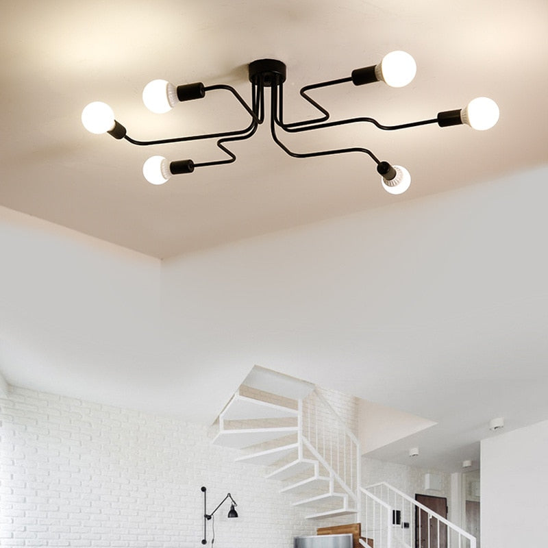 Silva Vintage LED-taklampa i industriell stil för vardagsrum, metall, 5 färger