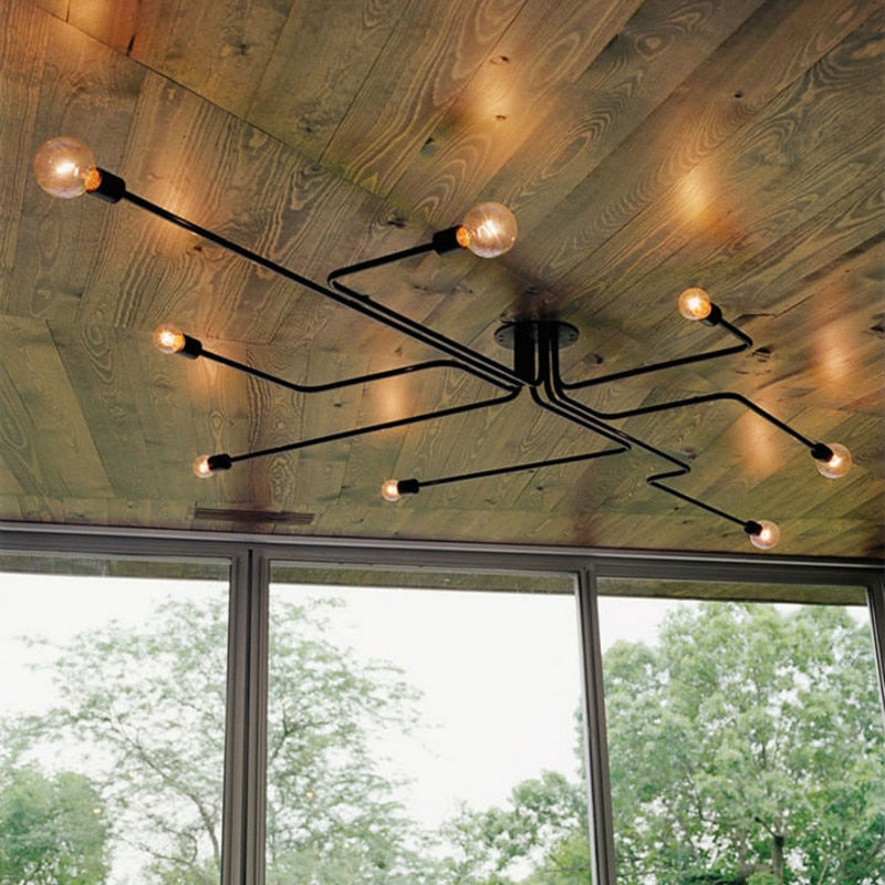 Silva Vintage LED-taklampa i industriell stil för vardagsrum, metall, 5 färger