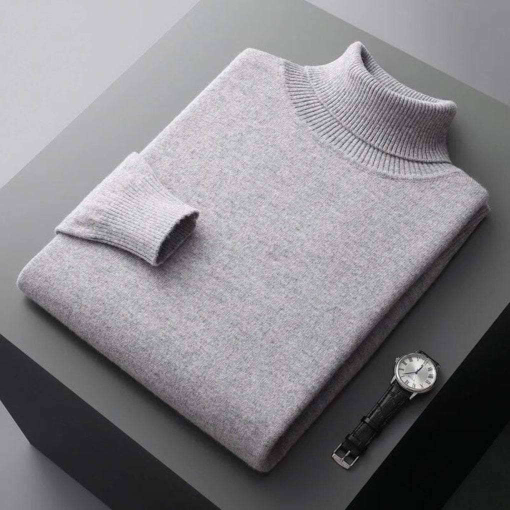 Herresweater med polotrøje – Elegant lag-på-lag-model med raffineret look
