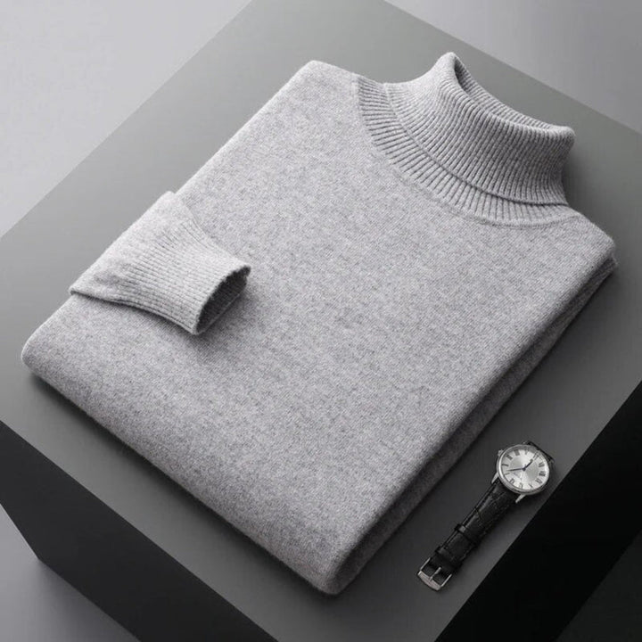 Herresweater med polotrøje – Elegant lag-på-lag-model med raffineret look
