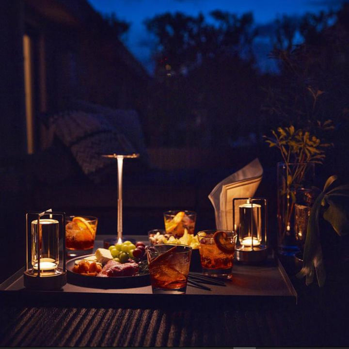 Bärbar sladdlös bordslampa