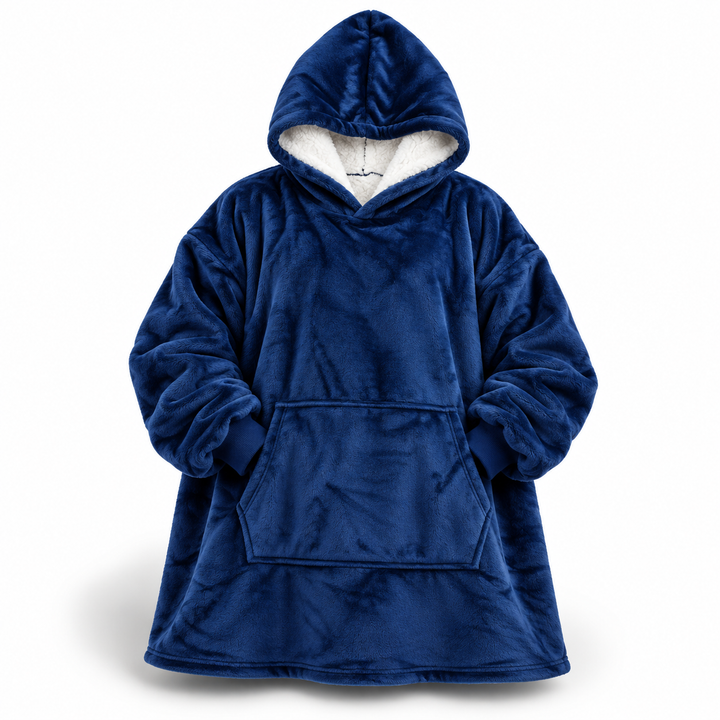 Ultramjuk oversize-hoodiefilt i sherpa (med ficka)
