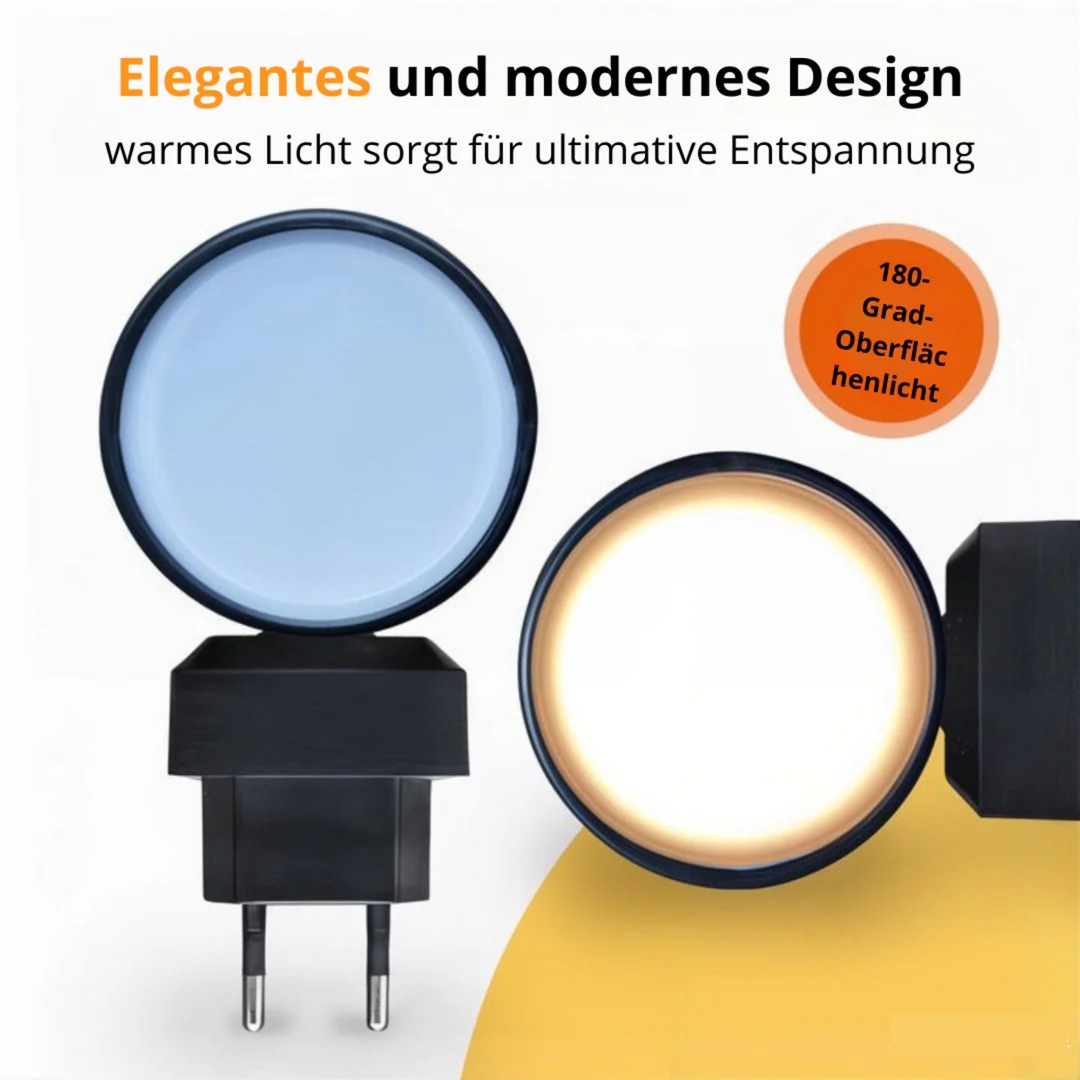 Nattlampa i Bauhaus-design - dimbart LED-ljus