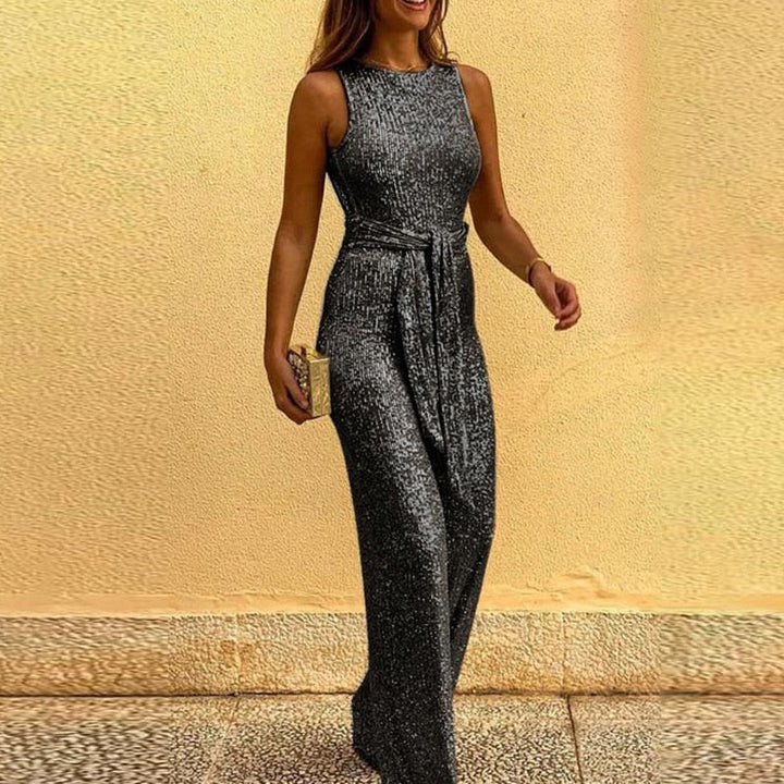 Festlig, glinsende damejumpsuit