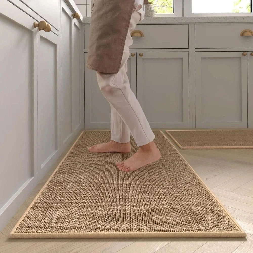 Köksmatta löpare halkfri tvättbar - Matta i faux sisal
