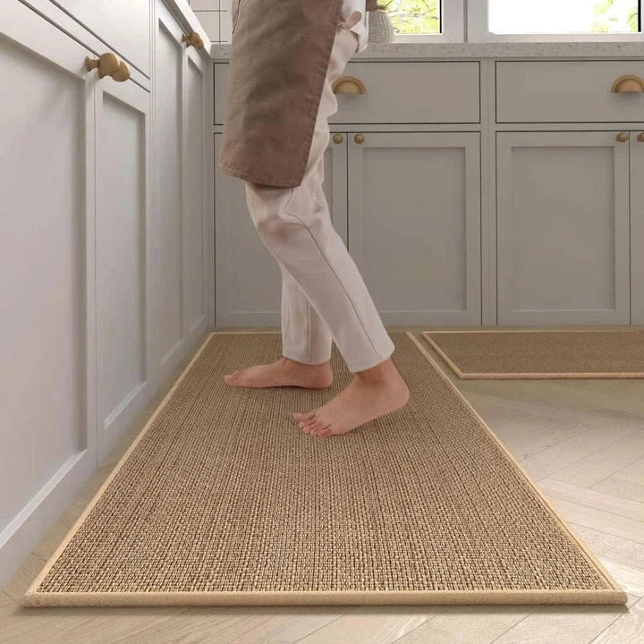 Köksmatta löpare halkfri tvättbar - Matta i faux sisal