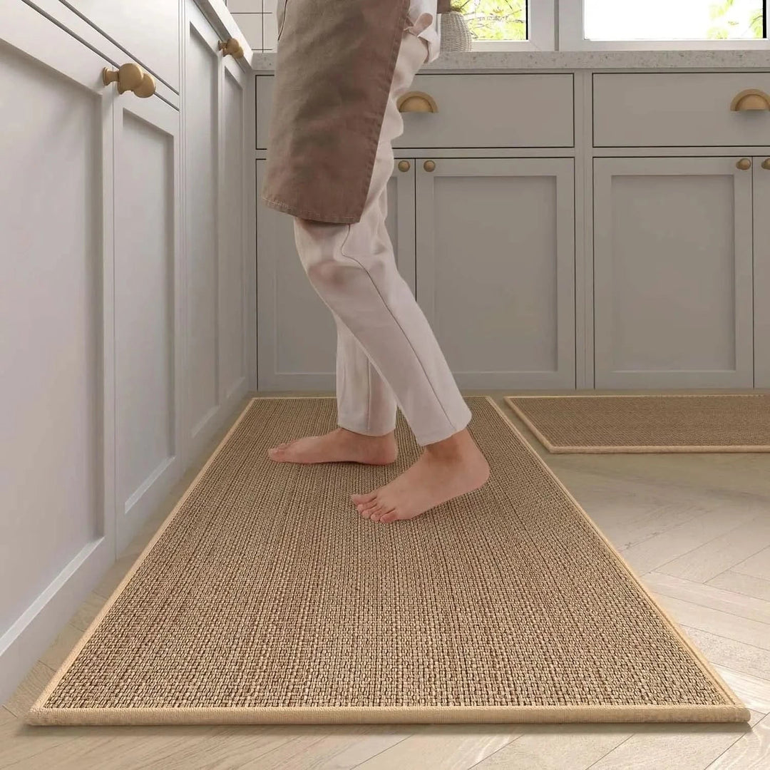 Köksmatta löpare halkfri tvättbar - Matta i faux sisal