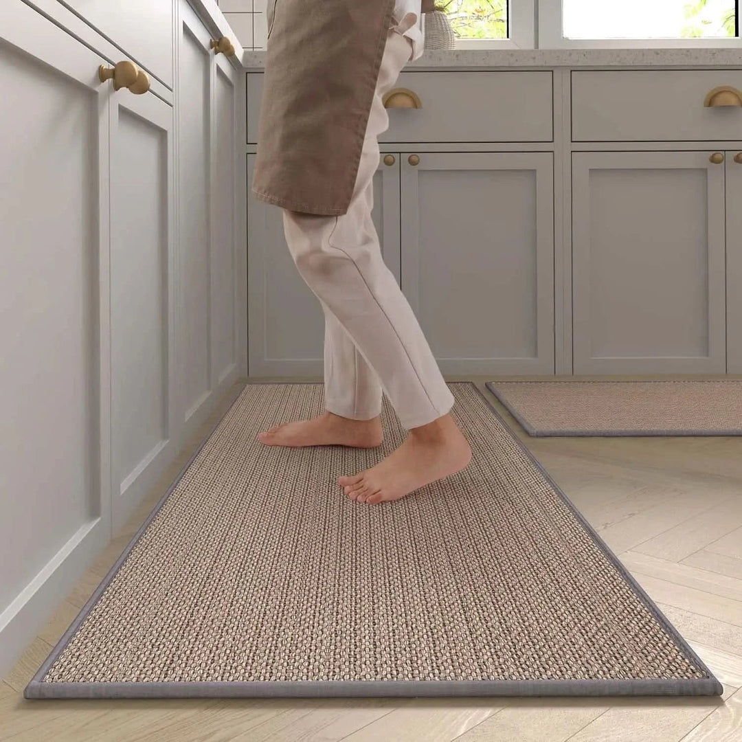 Köksmatta löpare halkfri tvättbar - Matta i faux sisal