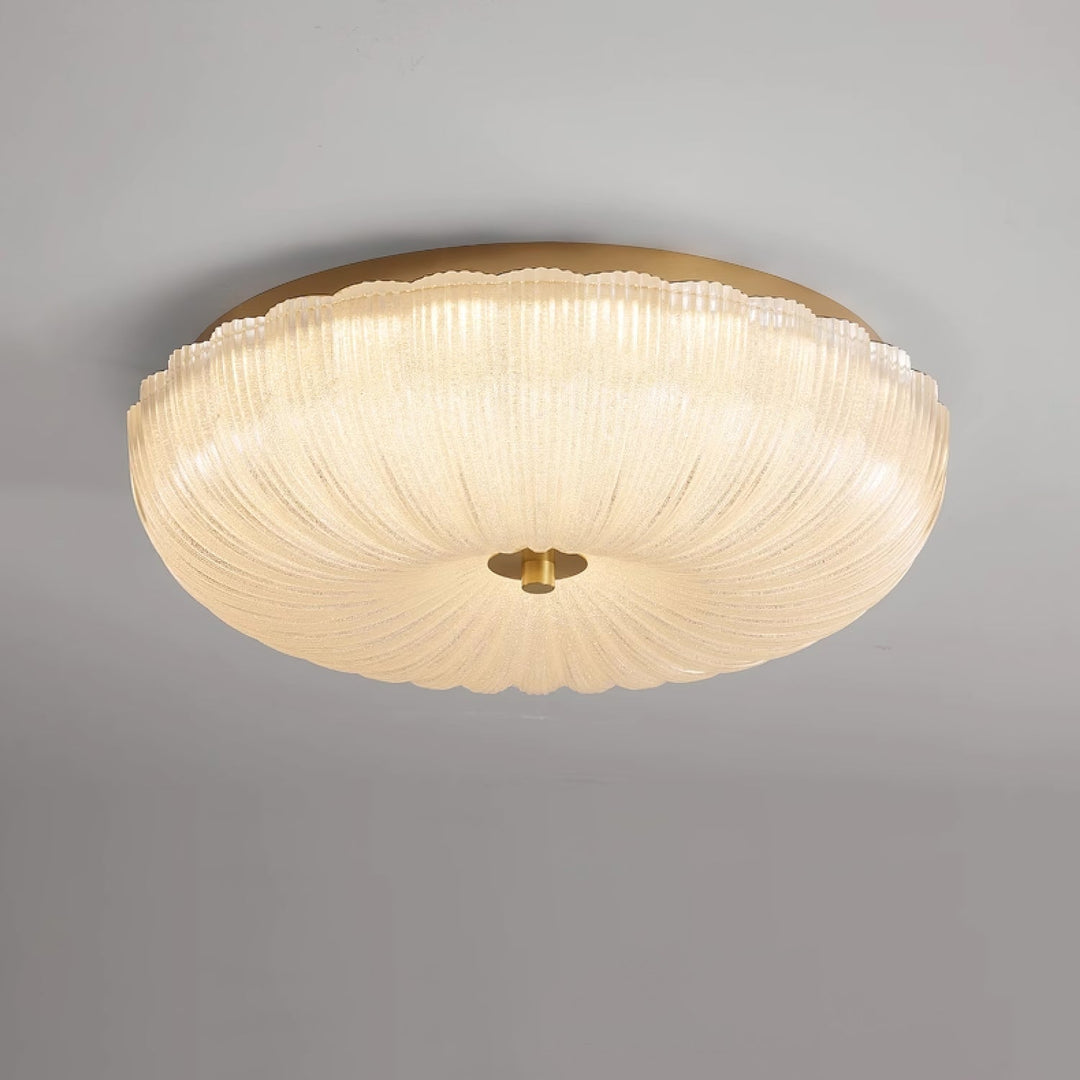 Halo taklampa med vågigt glas