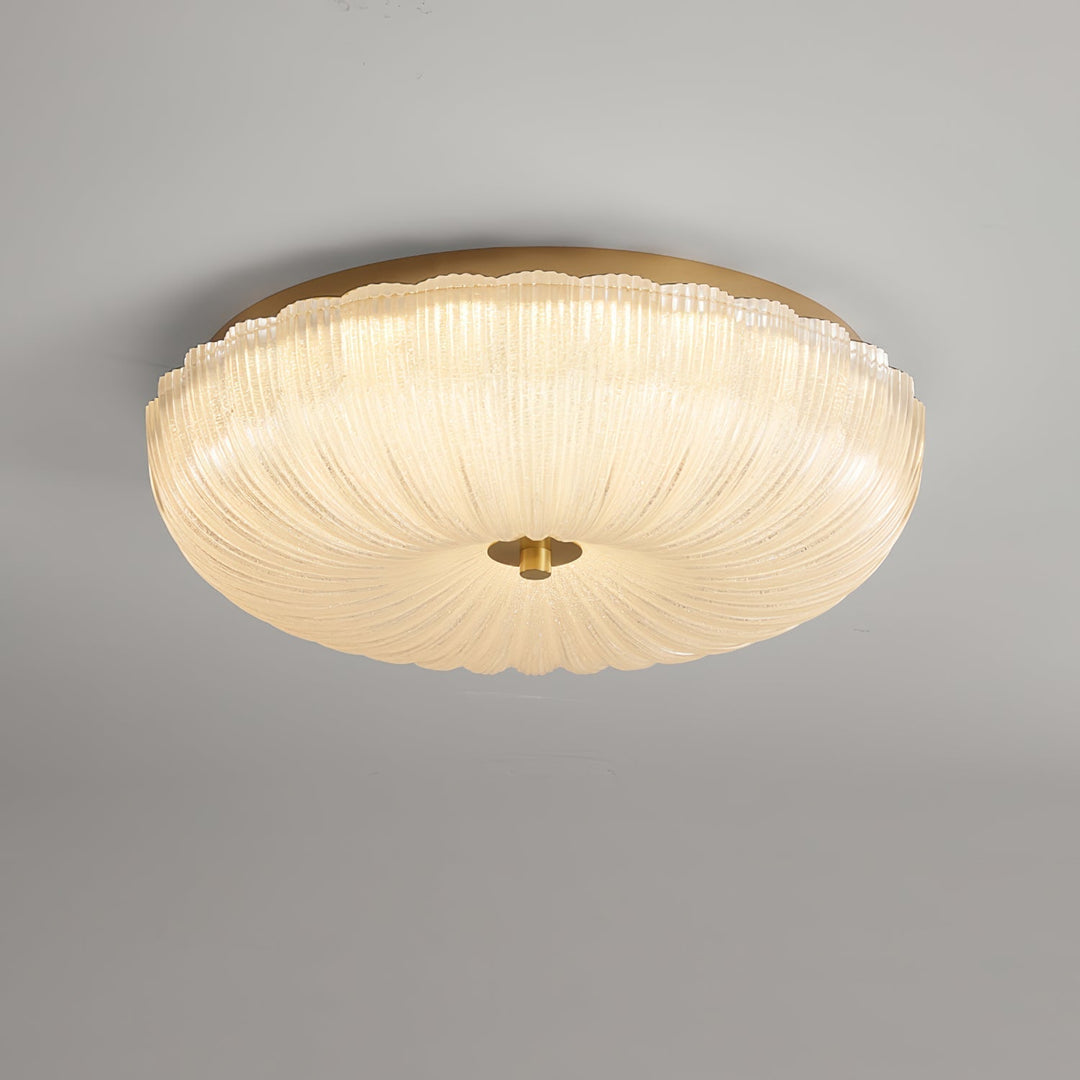 Halo taklampa med vågigt glas