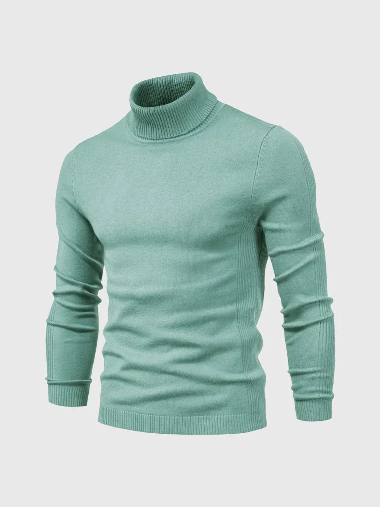 Herresweater med polotrøje – vaskbar og alsidig