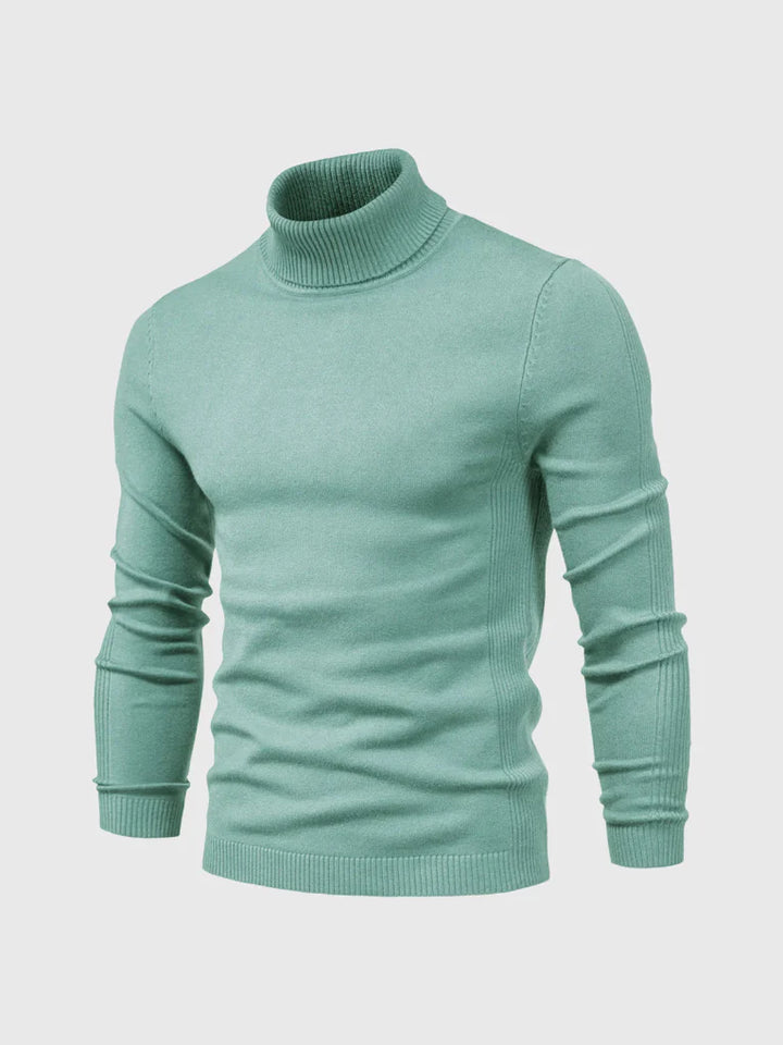 Herresweater med polotrøje – vaskbar og alsidig