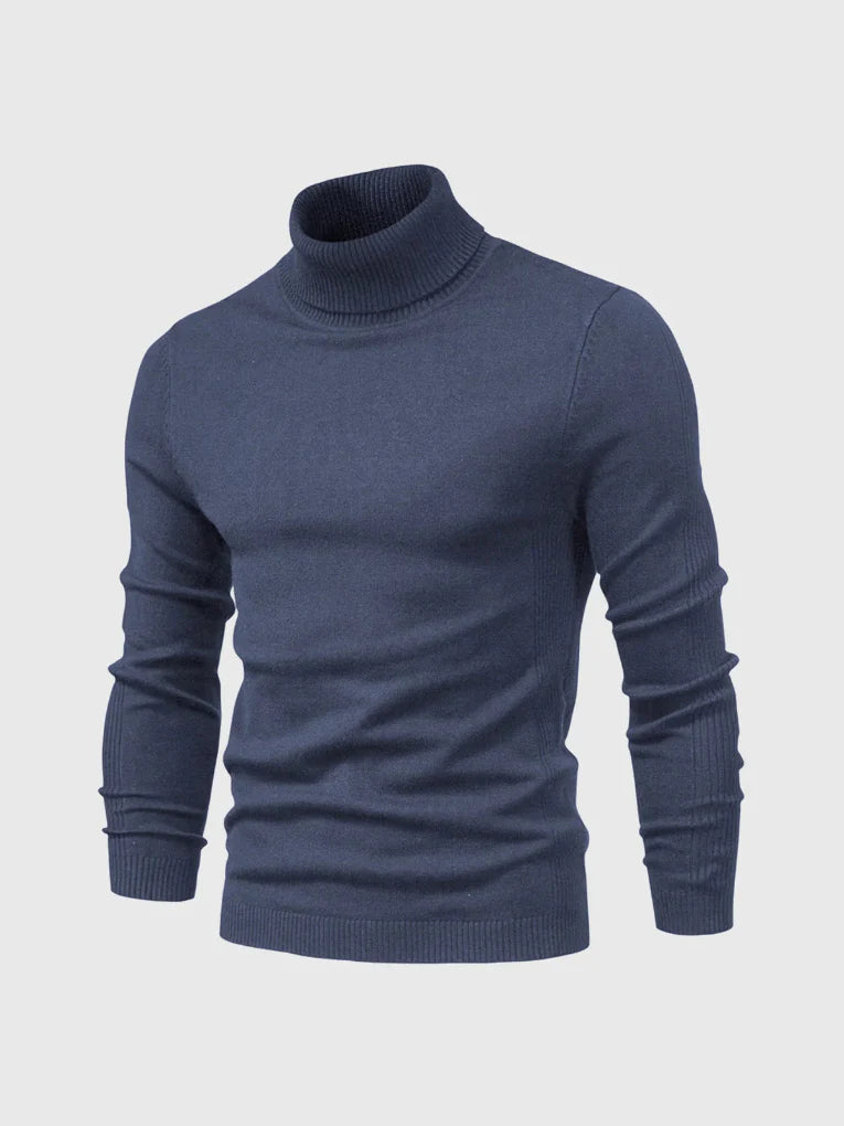 Herresweater med polotrøje – vaskbar og alsidig