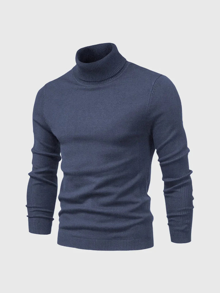 Herresweater med polotrøje – vaskbar og alsidig