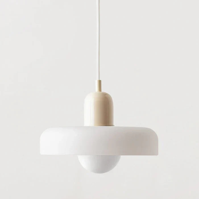 Taklampa i Bauhausstil med blyinfattat glas