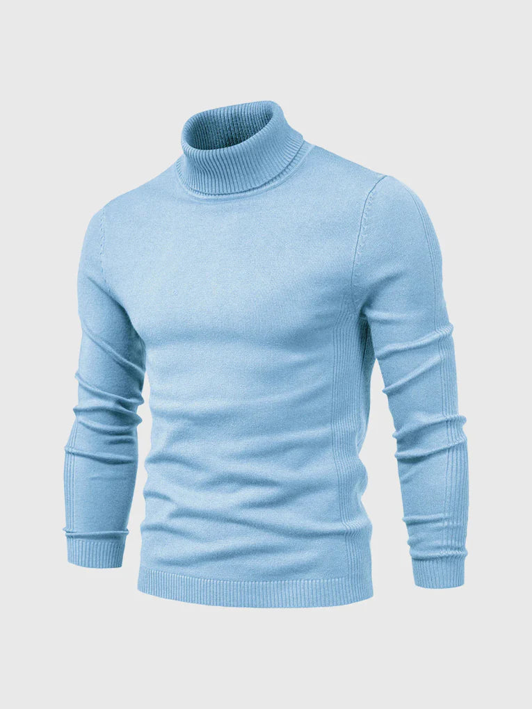 Herresweater med polotrøje – vaskbar og alsidig