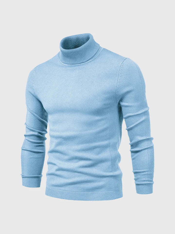 Herresweater med polotrøje – vaskbar og alsidig