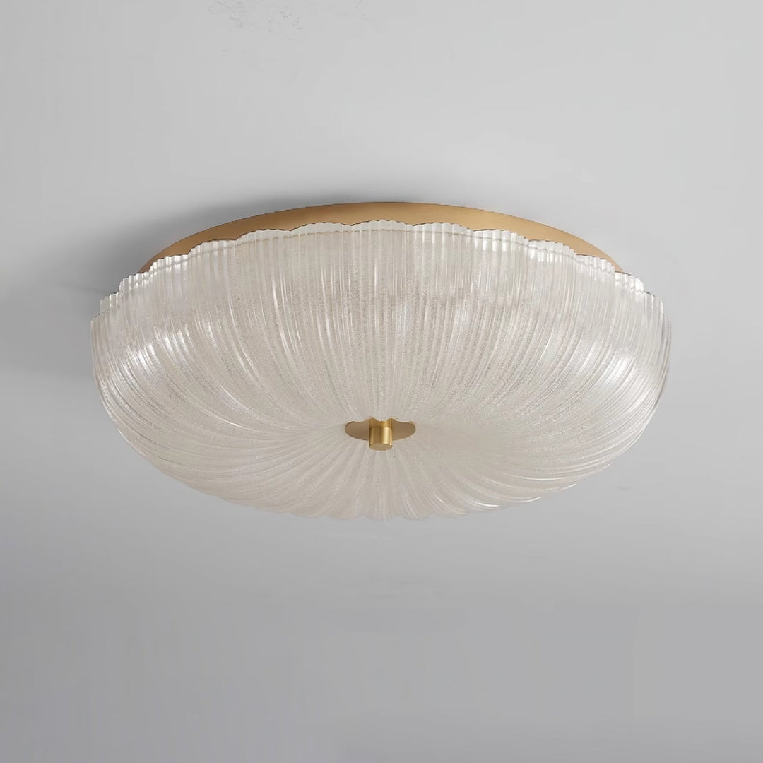 Halo taklampa med vågigt glas