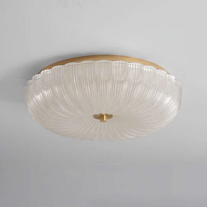 Halo taklampa med vågigt glas