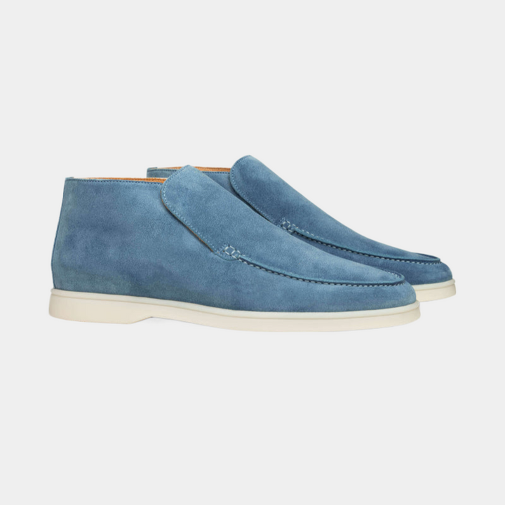 Elegant herrloafer i kalvborstad tyg