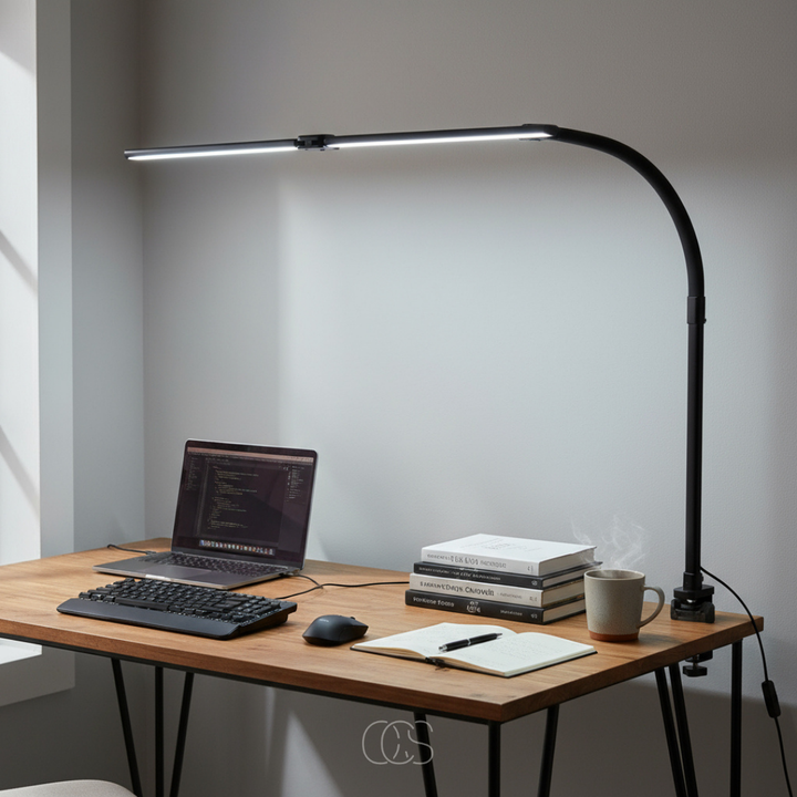 Dimbar skrivbordslampa - 3 ljusfärger & justerbar design