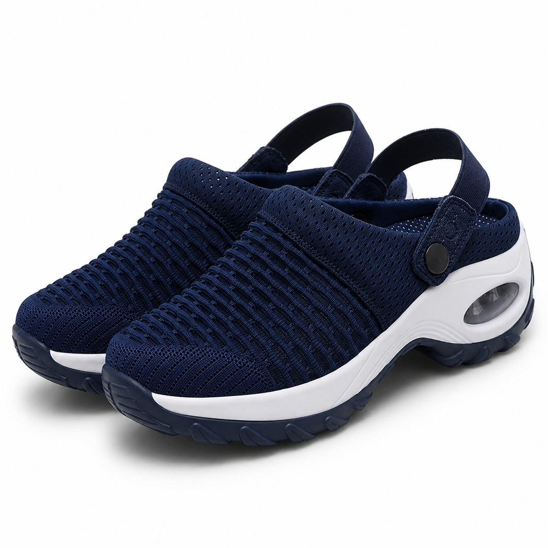 Ortopediska mesh-clogs för dam | Luftkuddedämpning | Halkfria slip-in-skor