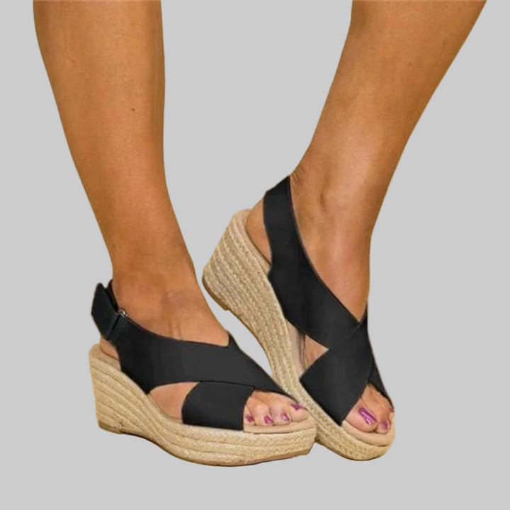 Dam espadriller med kil