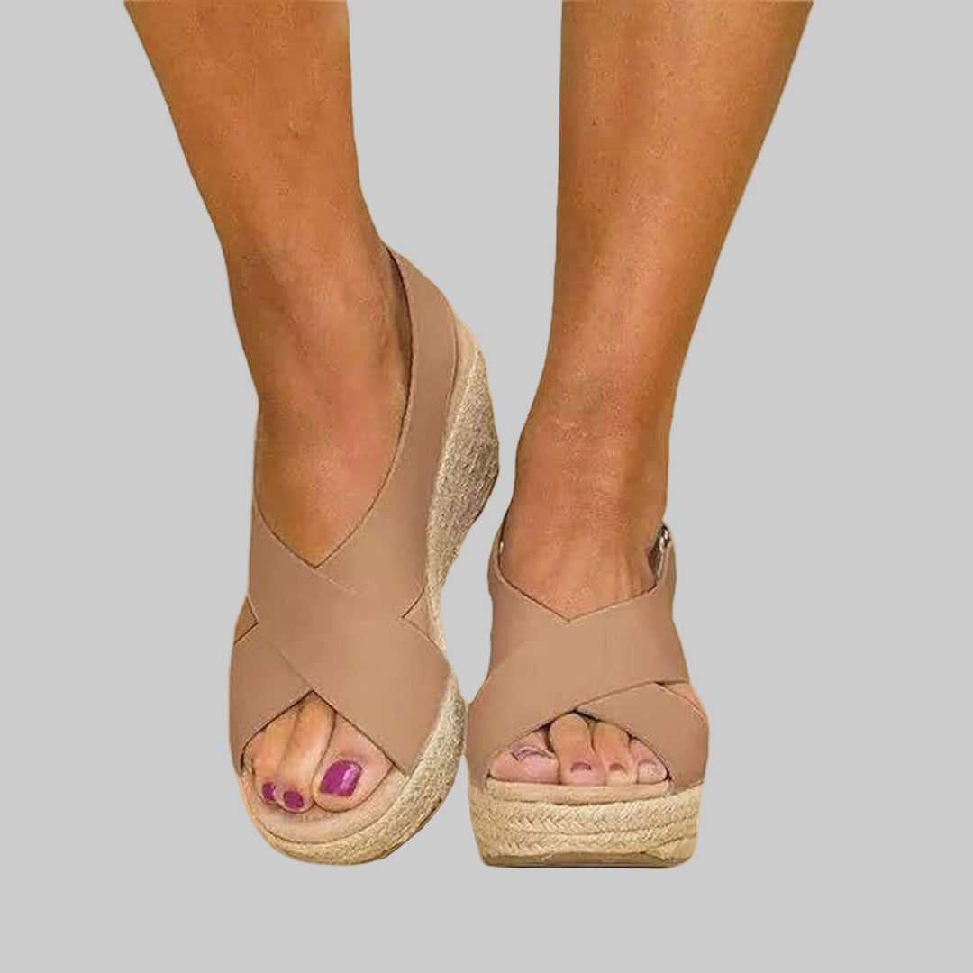 Dam espadriller med kil