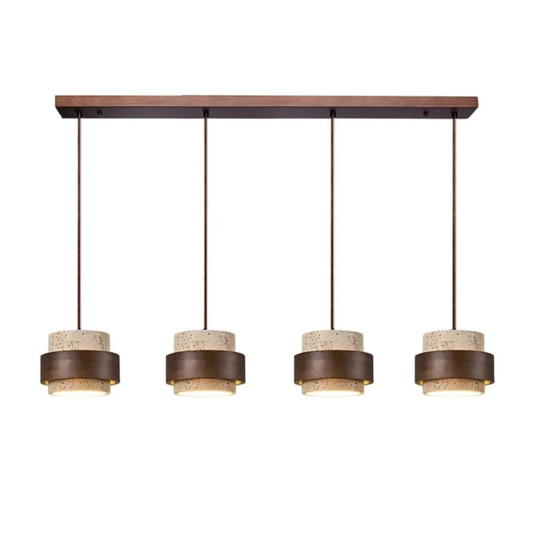 Orvina Wabi-Sabi Taklampa i Naturlig Travertin, Cylindrisk - Japandi Köksö