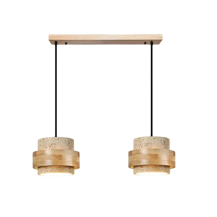Orvina Wabi-Sabi Taklampa i Naturlig Travertin, Cylindrisk - Japandi Köksö