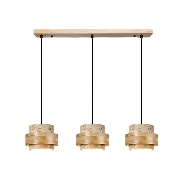 Orvina Wabi-Sabi Taklampa i Naturlig Travertin, Cylindrisk - Japandi Köksö