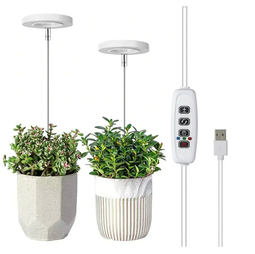 Fullspektrum-LED-växtlampa med timer och dimmerfunktion