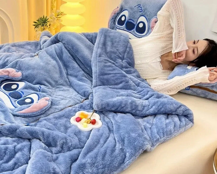 Set med mjuk och mysig filt och kudde - För värme och komfort