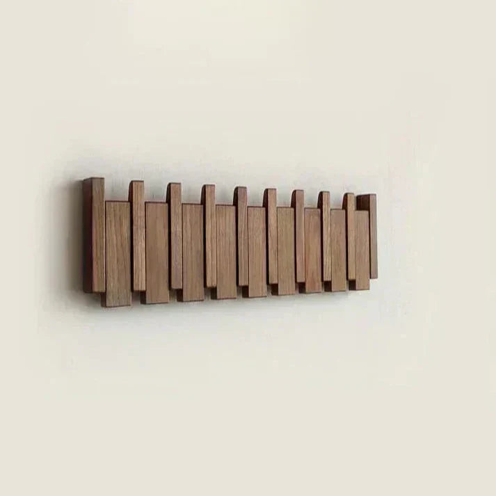 Piano klädhängare i massivt trä | Eleganta väggkrokar