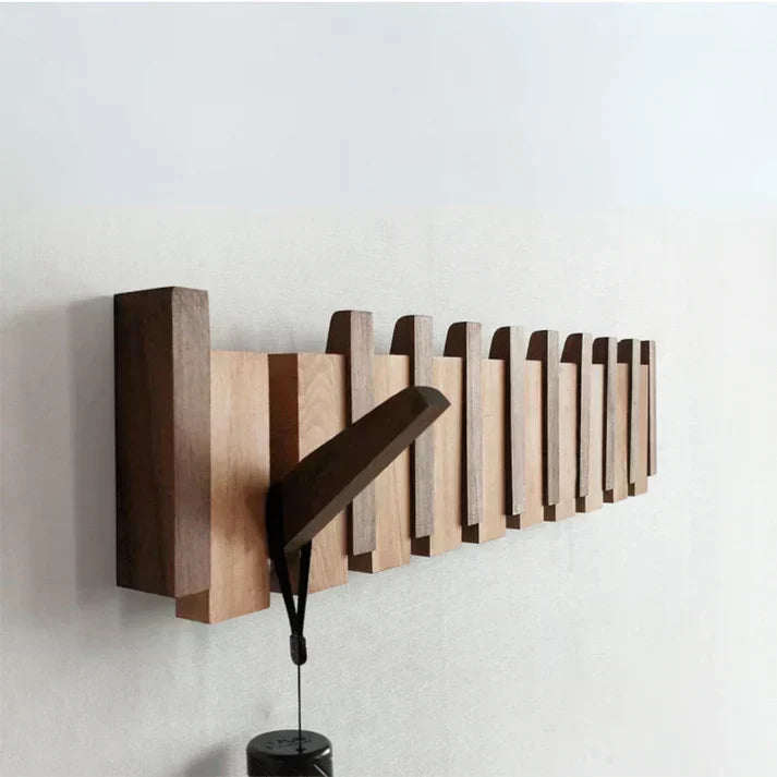 Piano klädhängare i massivt trä | Eleganta väggkrokar