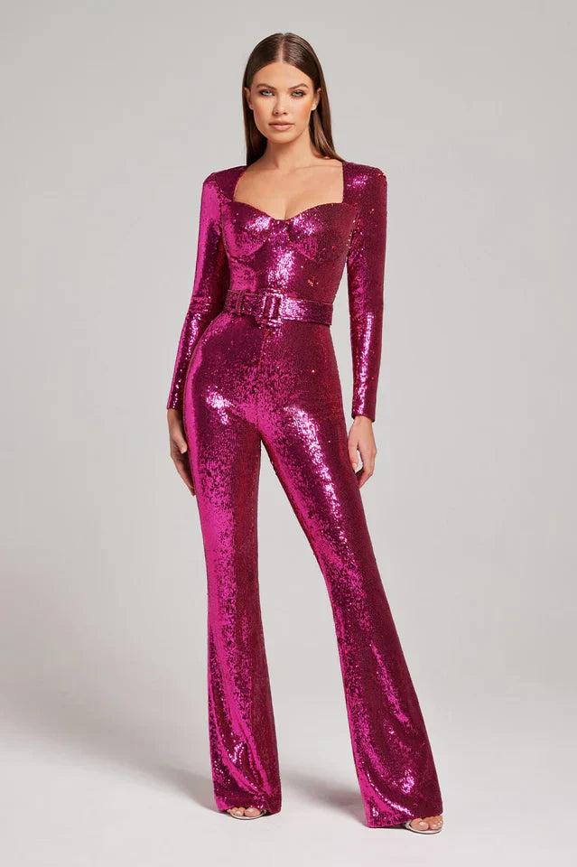 Sequin Jumpsuit med korsett
