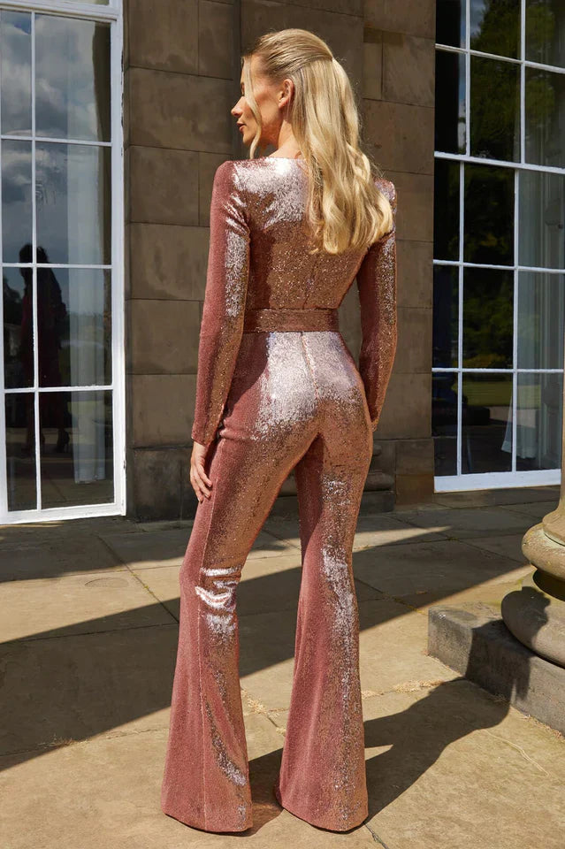 Sequin Jumpsuit med korsett