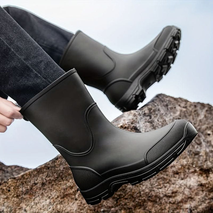 Gummistövlar vattentäta med halkskyddssula – Mid-calf