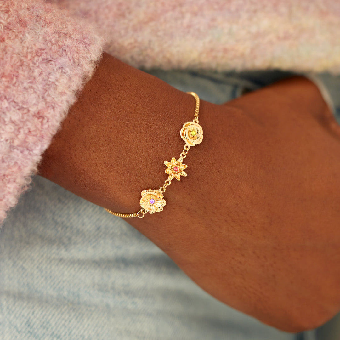 Armband med födelseblommor - En blomma per barn