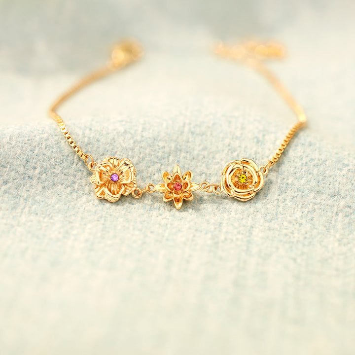 Armband med födelseblommor - En blomma per barn