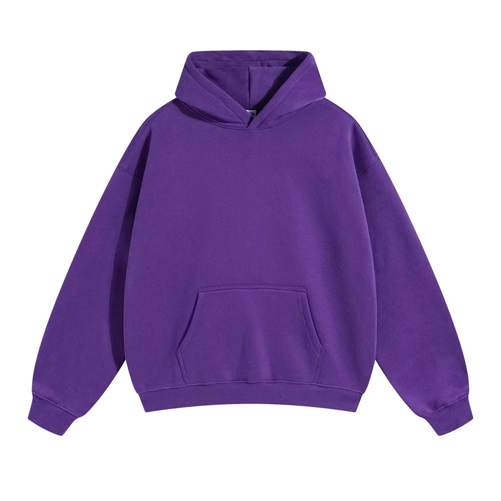 Ledig huvtröja för herr med kängurulficka